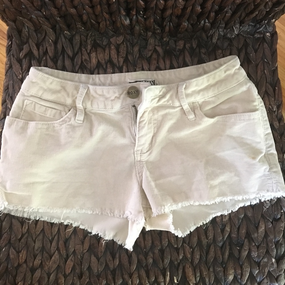 Roxy corduroy shorts Size 1 Cream Fringe