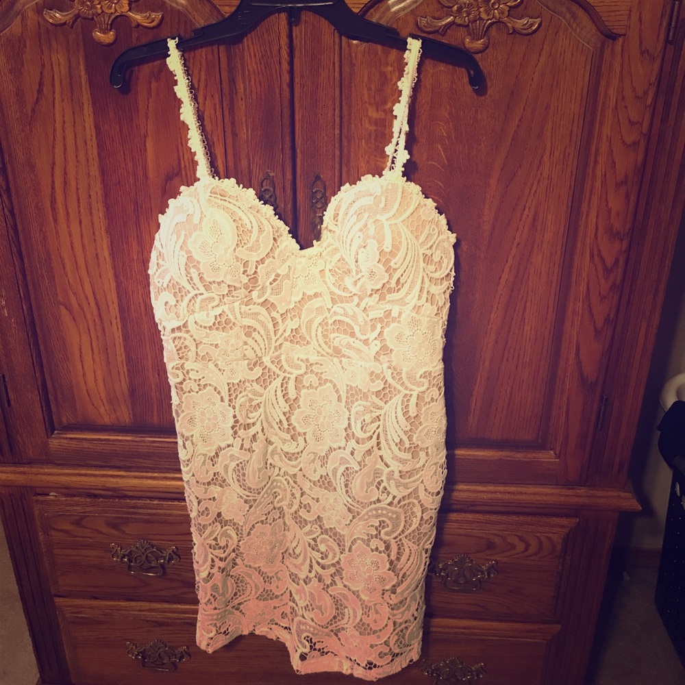 CUTE white lacy dress