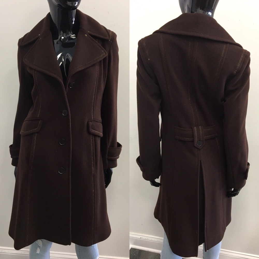 Chocolate DKNY Trench Coat