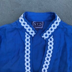 Blue and White Sail to Sable Tunic