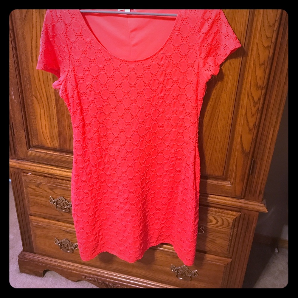 Coral dress
