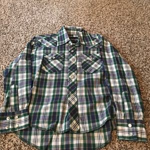 Boys WRANGLER Snap Button Down Shirt