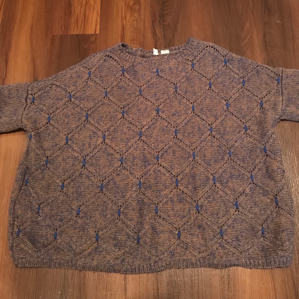 Anthropologie Moth Diamond Weave Pullover