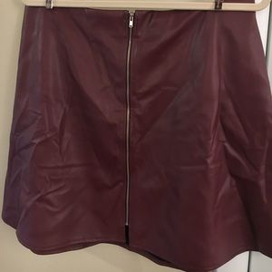 Faux leather skirt