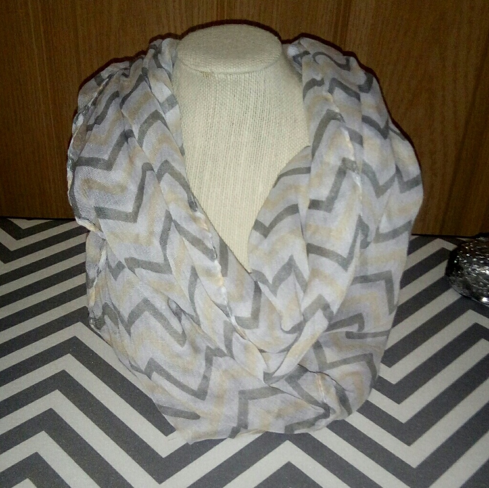 **2/$10** Gray and Yellow Infinity Scarf