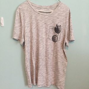 Old Navy Light Grey Pocket and Sunglasses Tshirt