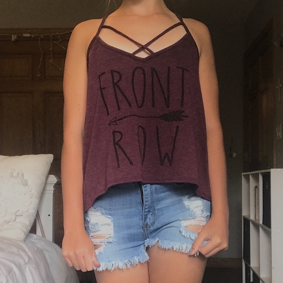 Purple Caged Front Row Graphic Tank Top - Picture 1 of 3
