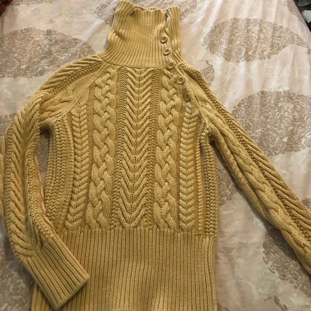 Cowl neck knit sweater