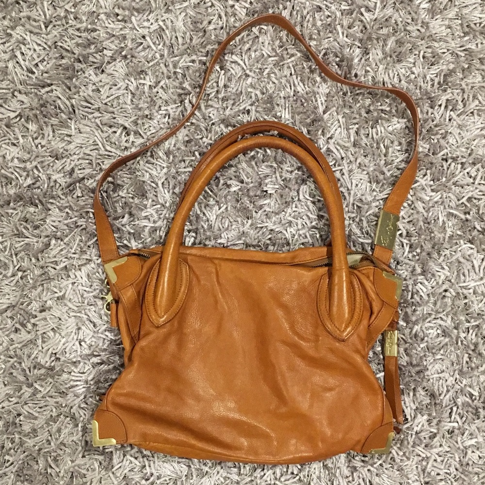 Foley and Corinna, bag /purse. Camel soft leather.