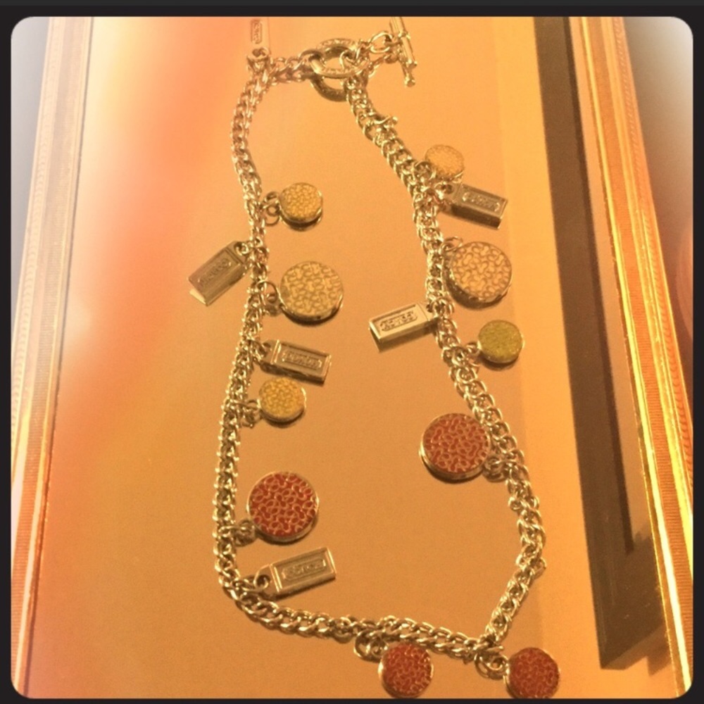 Authentic Coach charm necklace