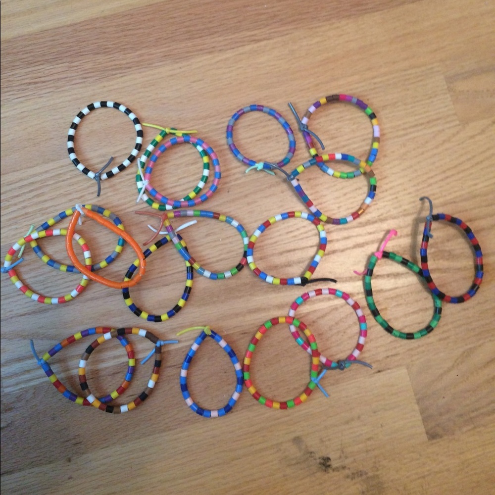 Homemade beaded bracelets