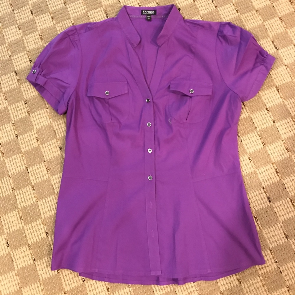 Express button up shirt. Size L. Purple.