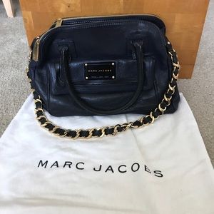 Marc Jacobs navy convertible satchel shoulder bag