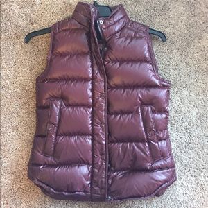 J. Crew Highland Puffer Vest-Wine/Maroon