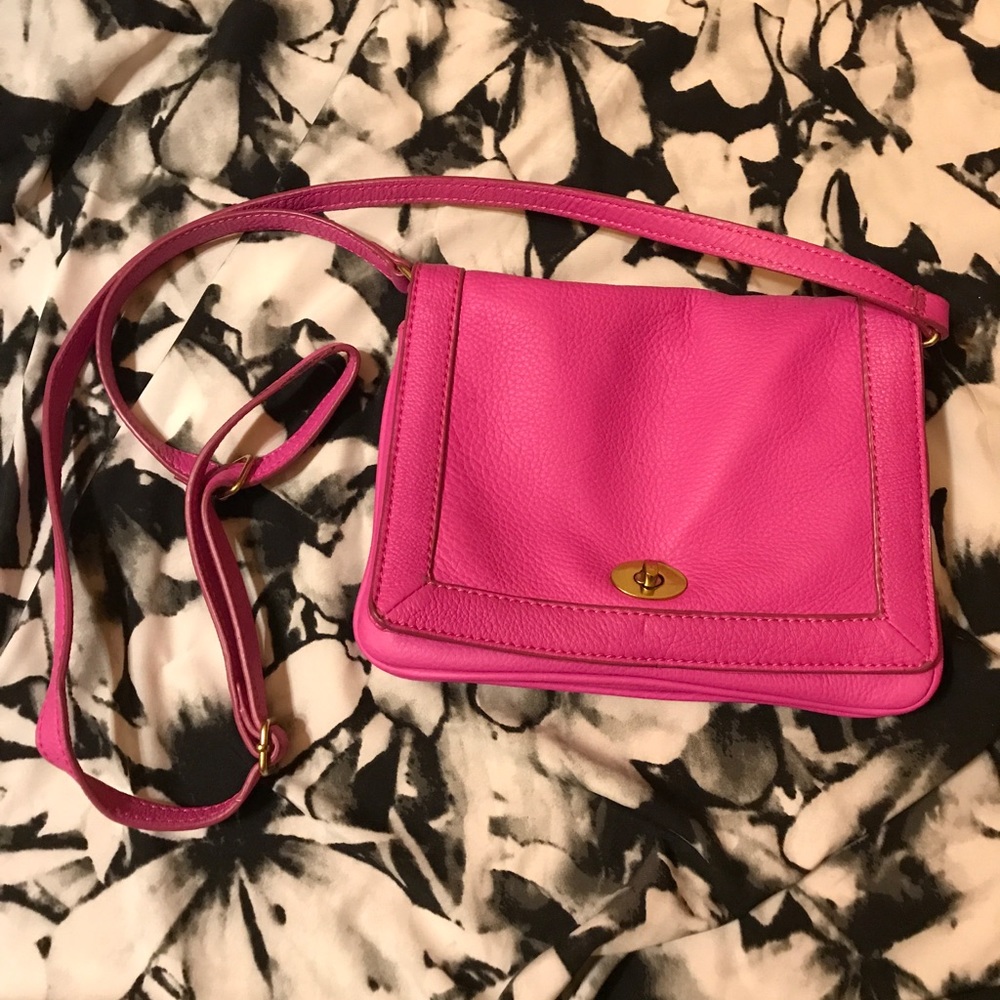 Bright pink jcrew purse