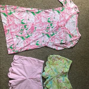 Lilly Pulitzer Dress, 2 pairs shorts