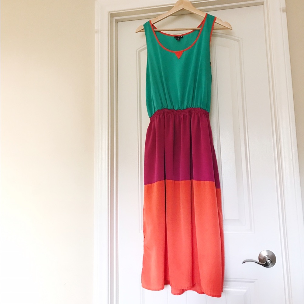 Bright and beautiful multi-colored dress.
