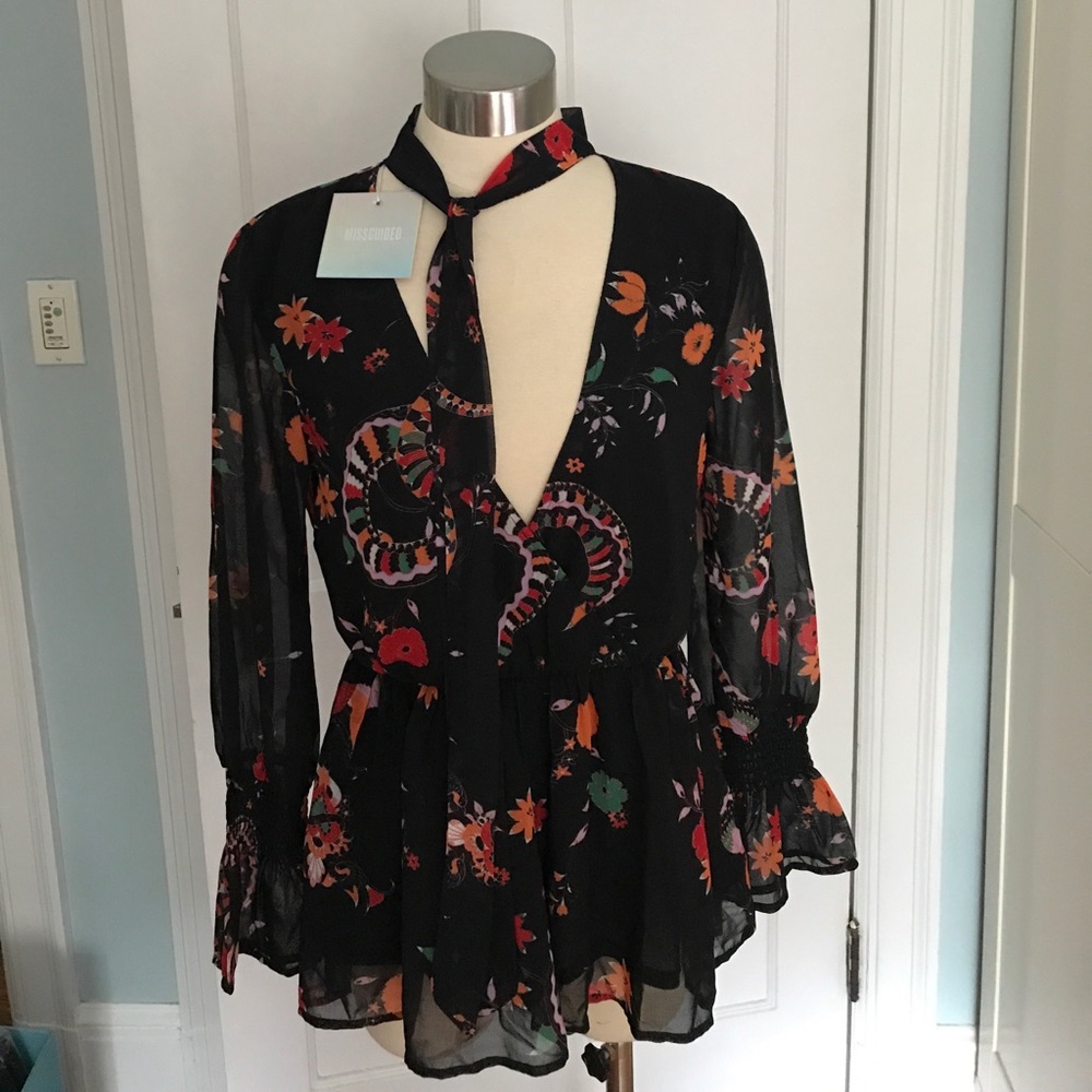 Black Snake Print Romper