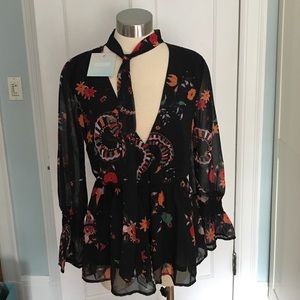 Black Snake Print Romper