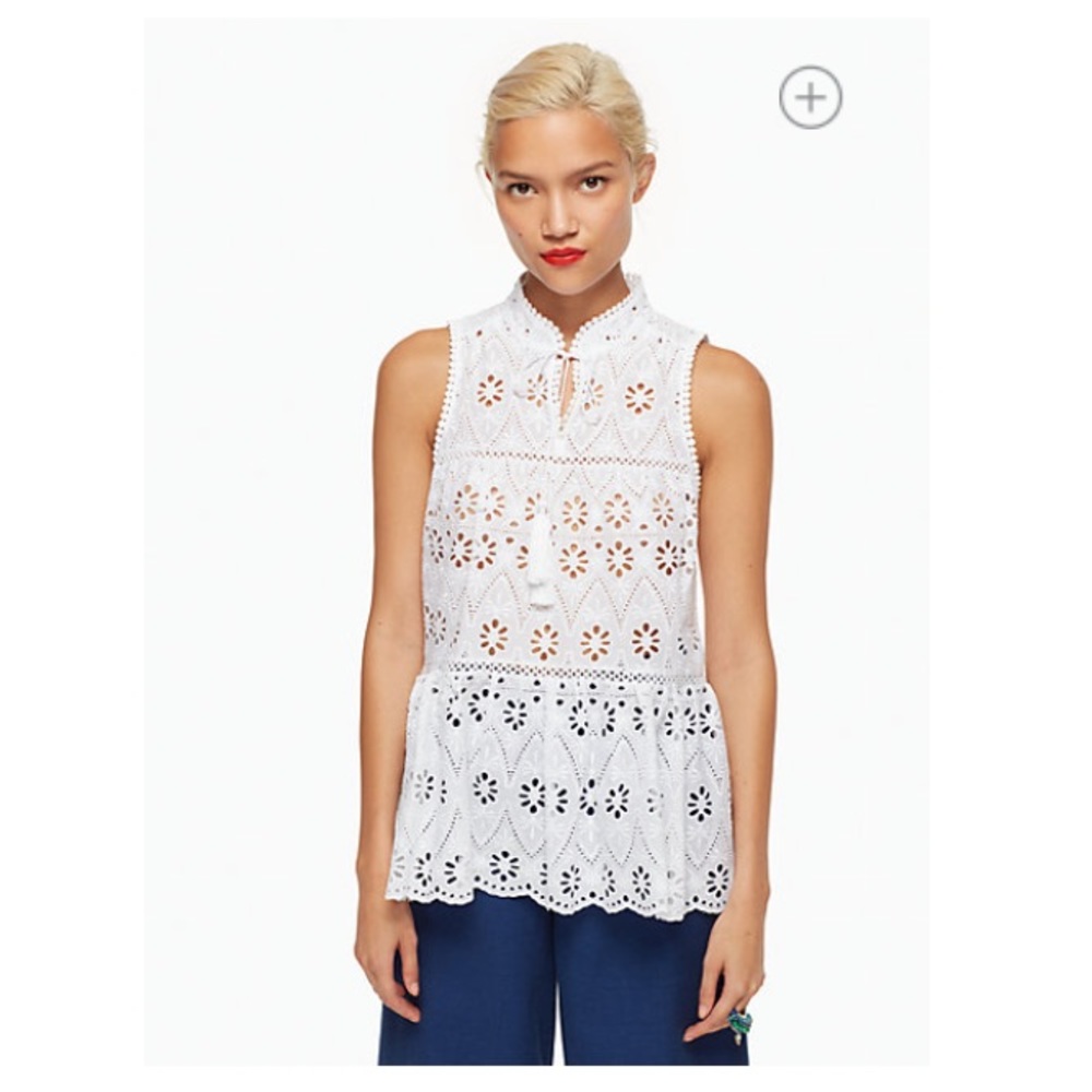 Kate Spade Eyelet sleeveless top