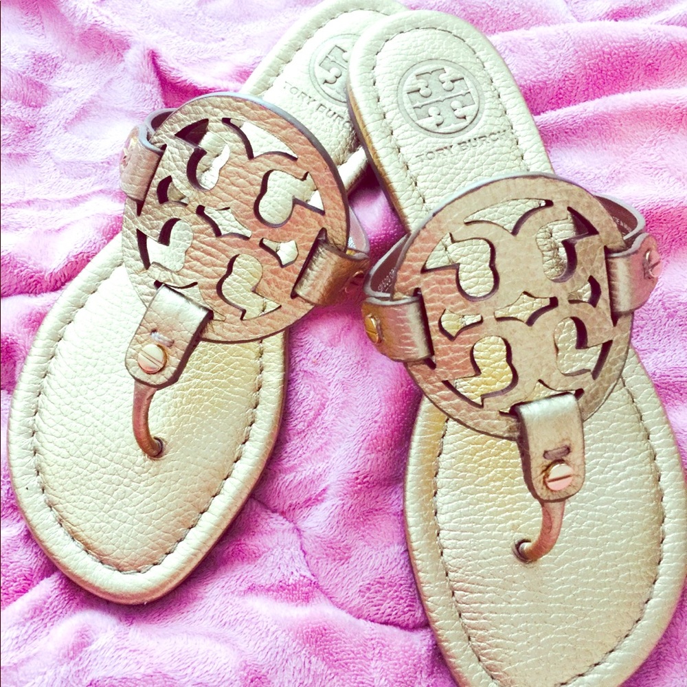 TORY BURCH Gold Miller sandals