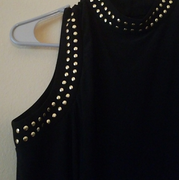 SOHO APPAREL | Black and Gold Studded Dress - Picture 2 of 5