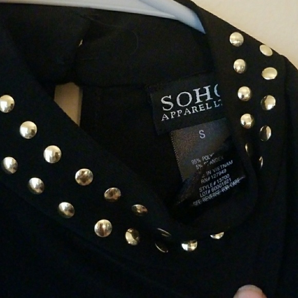 SOHO APPAREL | Black and Gold Studded Dress - Picture 4 of 5