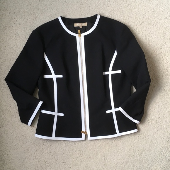 Michael Kors Contrast Trim Jacket NWOT 10