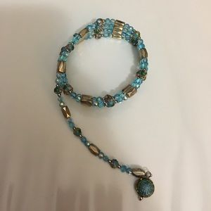Metallic wrap bracelet