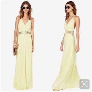 Jarlo Siobhan maxi dress in Lemon size small