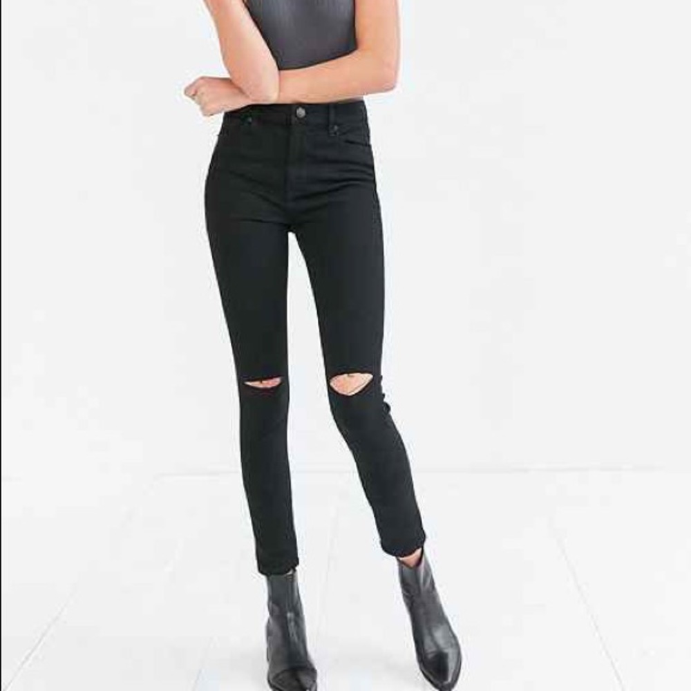 Bullhead Denim Black High Rise Skinny Ankle Jeans