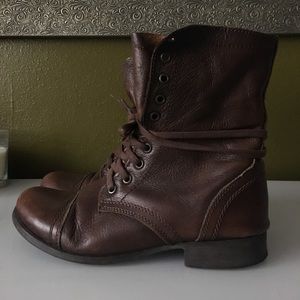 Brown Leather Troopa Boots