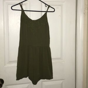 olive green romper