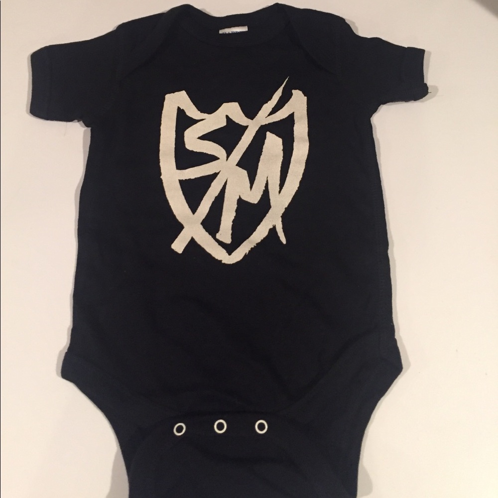 Black baby onsie, S/M bmx brand