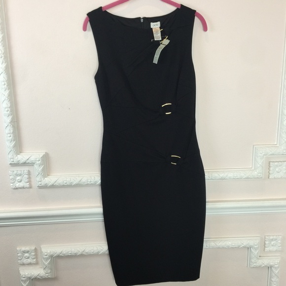 Cache Dress NEW Black with gold rings Size 4 NWT - Picture 4 of 6