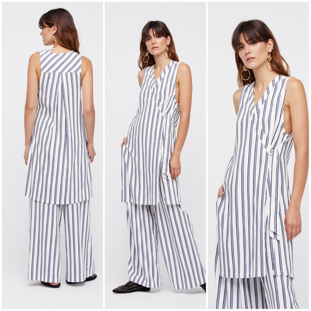 Free People Stripe Top & Pants Set