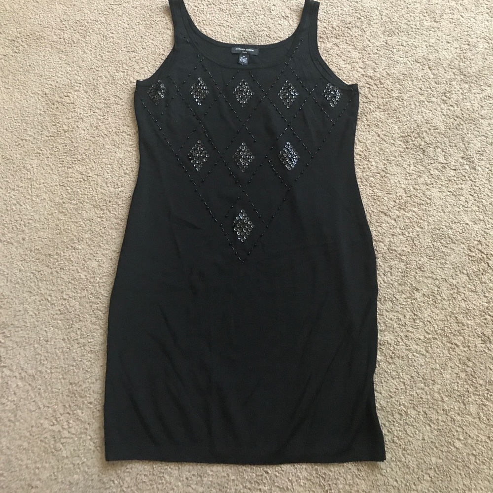 Black sequined dress