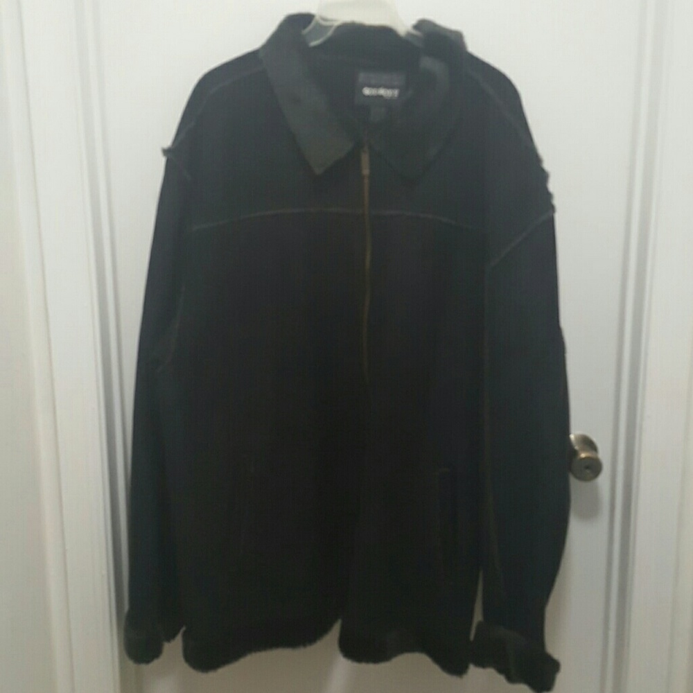 Men's Black Suede Coat