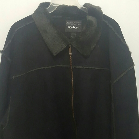 Men's Black Suede Coat - Picture 2 of 4