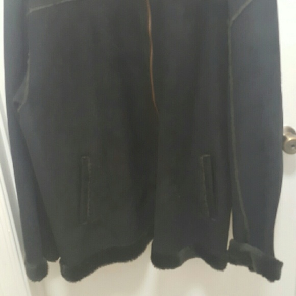 Men's Black Suede Coat - Picture 3 of 4