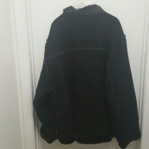 Men's Black Suede Coat - Picture 4 of 4