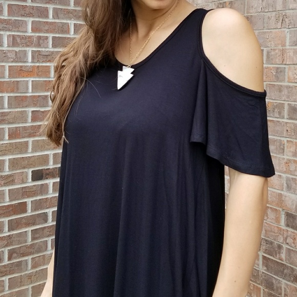 ▫️SOLD OUT▫️CLEARANCE▫️Cold Shoulder Dress - Picture 5 of 5