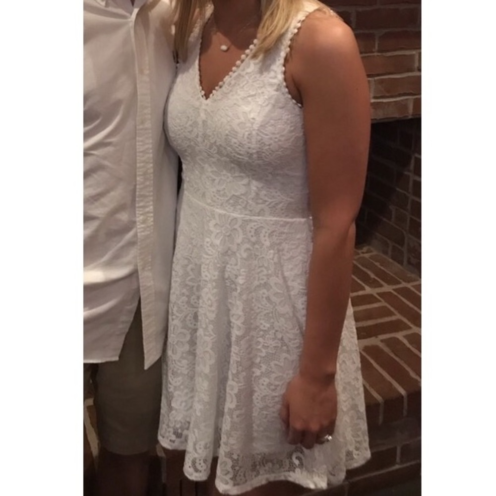 Francesca's White Lace Dress