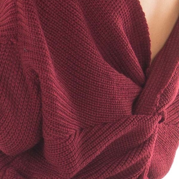 Jess Sweater BURGUNDY RESTOCKED - Picture 5 of 7
