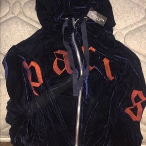 Paris Velour Hoodie Zip Up