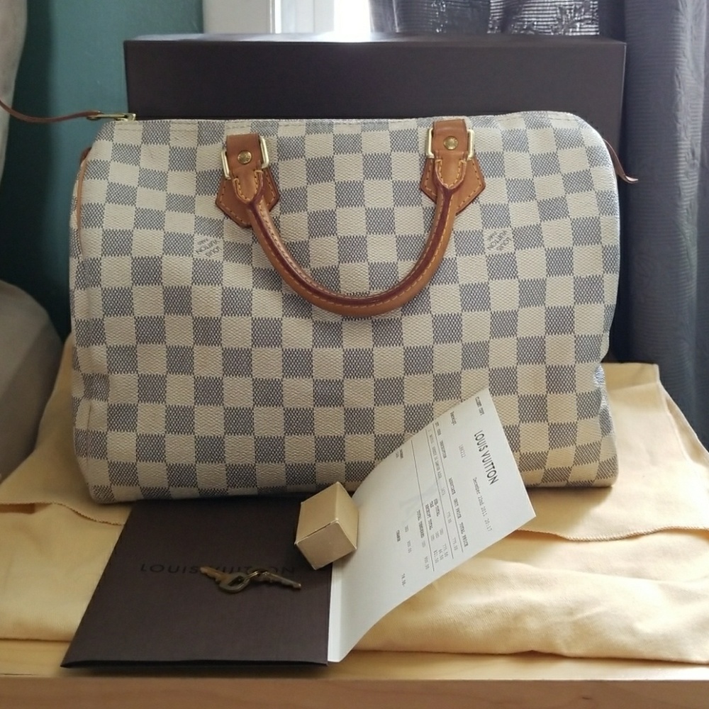 Louis Vuitton Speedy 30 Damier Azur