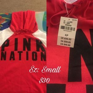 Vs pink nation pullover sweater