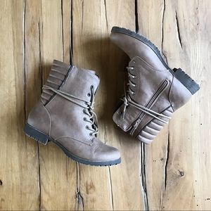 Charlotte Russe Brand Laced Combat Booties 7