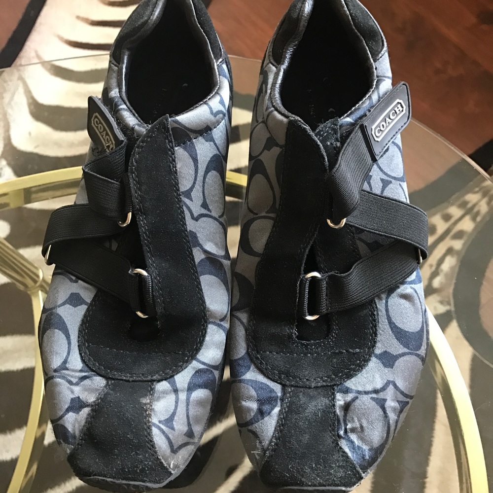 Coach signature C Black silk sneakers