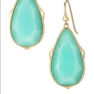 Turquoise and gold earrings - Stella and Dot